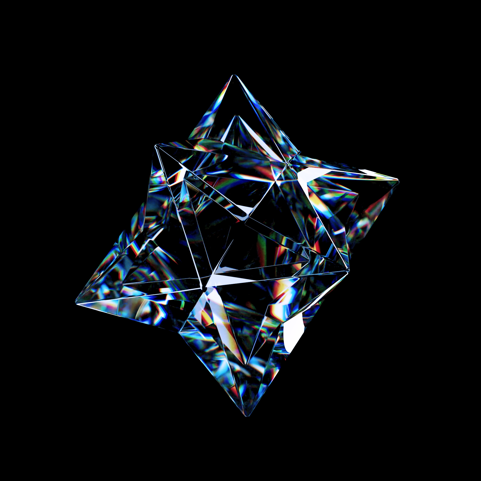 Abstraktes Rendering eines Glassobjekts