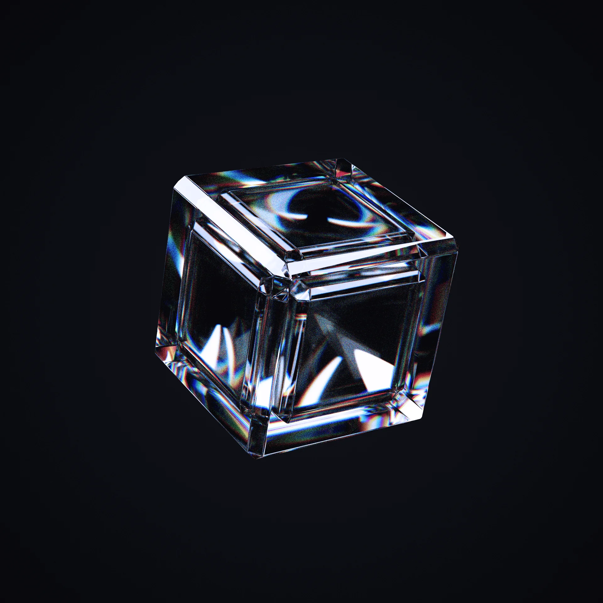 Abstraktes Rendering eines Glassobjekts