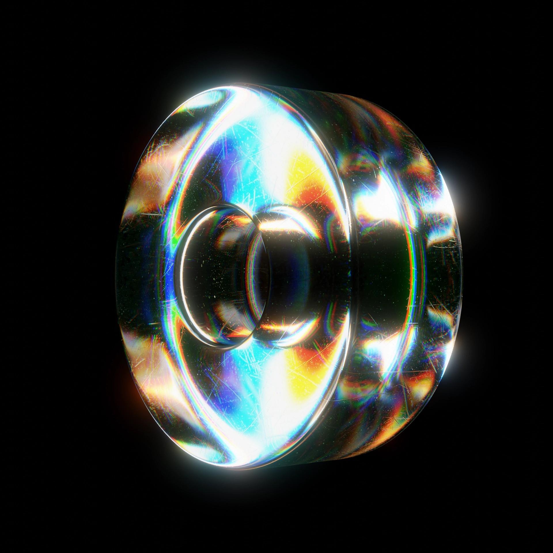 Abstraktes Rendering eines Glassobjekts